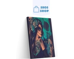 SEOS Shop ® Diamond Painting Volwassenen - Diamond Painting Kinderen - Diamond Painting Pakket Volledig - Duistere Dame - 30x40 cm