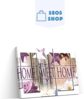 SEOS Shop ® Diamond Painting Volwassenen - Diamond Painting Kinderen - Diamond Painting Pakket Volledig - Home Sweet Home (Natural Look) - 5 Luik