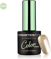 Cosmetics Zone Hypoallergene UV/LED Hybrid Gellak 7ml. Glitter Gold 093 - goud - Glanzend - Gel nagellak