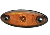 Hella Zijmarkering LED Ovaal Opbouw Oranje-Zwart Frame