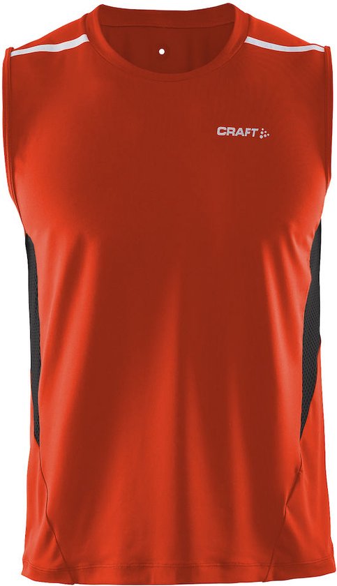 Craft Focus Cool sleeveless - Sporttop - Heren - XL - Heat/Platinum