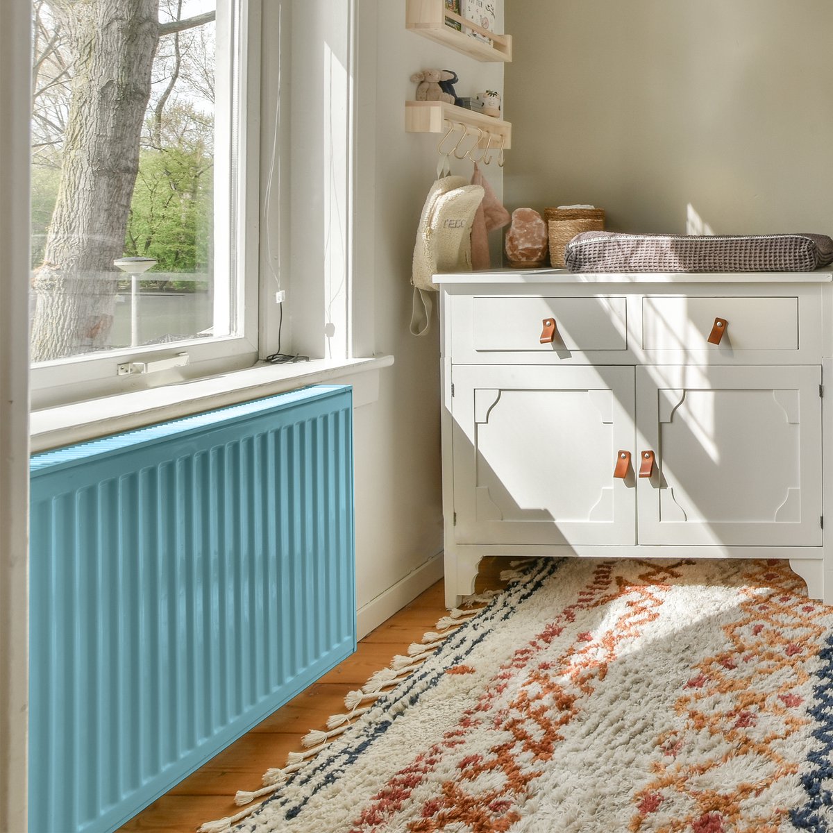 Verf Radiator Rust-Oleum Blauw Radiatorverf Hoogglans - Petrol 750ml | bol.com