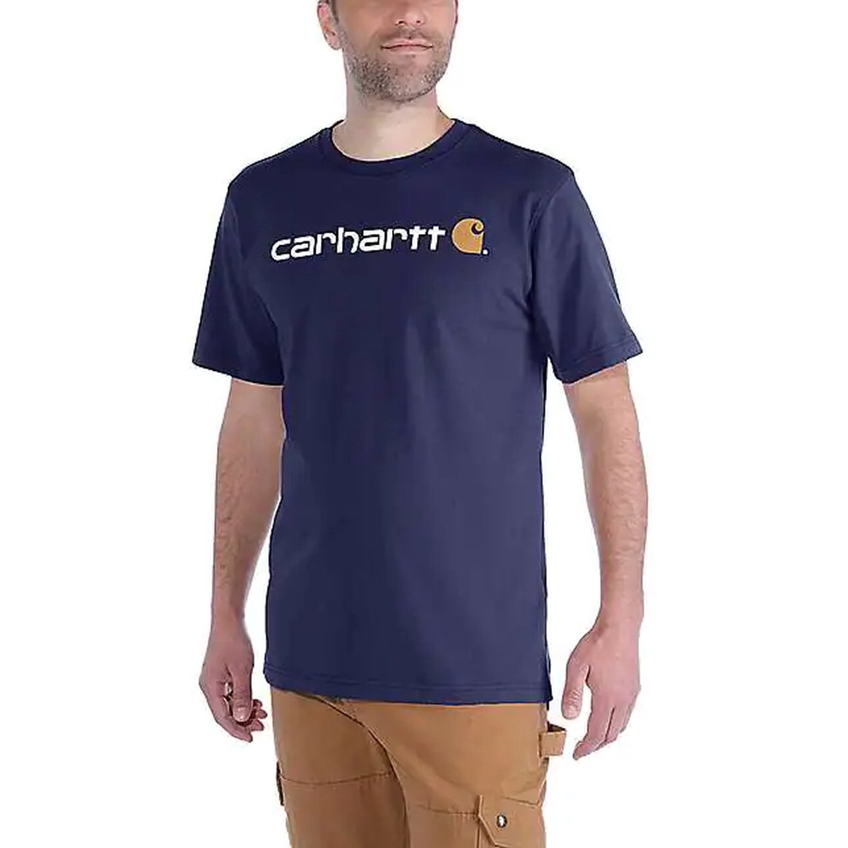 Carhartt Relaxed Fit Heavyweight Short-Sleeve Logo Graphic T-Shirt- -M Carbon Heather