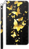 Goud vlinders agenda book case hoesje Xiaomi Redmi A1 / Redmi A2