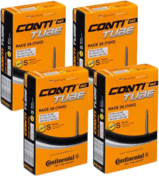 Continental Binnenband 28" Race (4 stuks) 700C Wide 28 x 1 1 1/4 fv 60mm ventiel