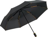 Fare Mini Style 5084 zakparaplu met handopening zwart oranje 98 cm
