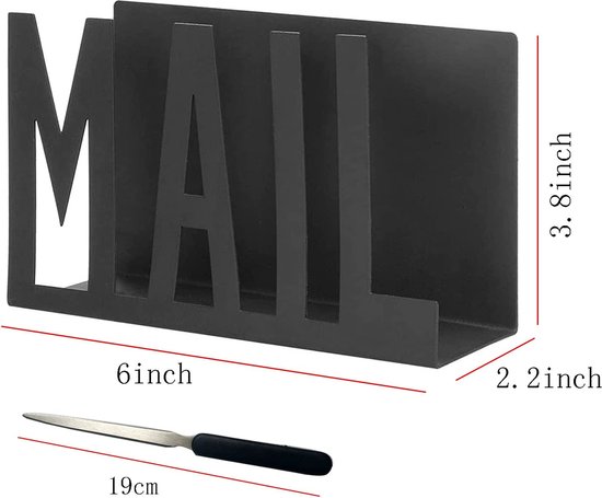 WATFOERS Briefbakje om te verzamelen, van PU-leer, bureau-organizer voor documenten, stapelbaar, voor kantoordocumenten (zwart