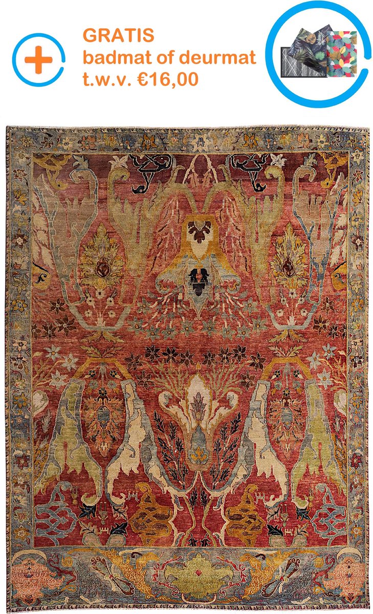 FOTAPIJT - Geweven tapijt- Gebloemd - Bedrukt Vloerkleed - 145x215 cm - 6 mm - Polyester