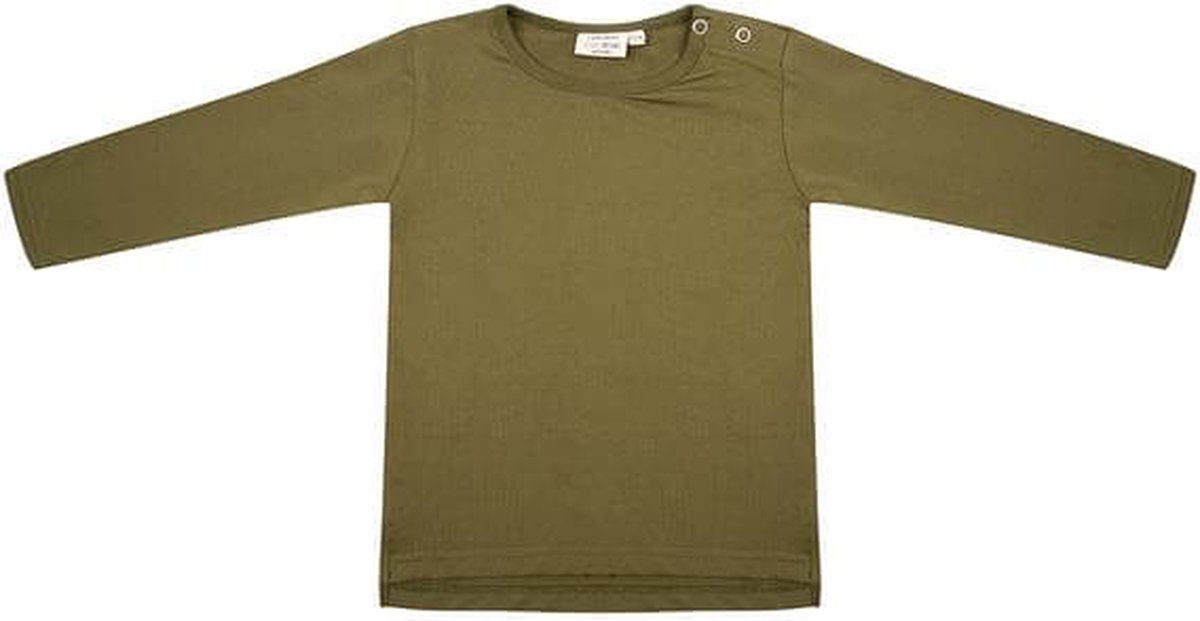 Little Indians Longsleeve Olive - T-shirt - Lange Mouwen - Groen - Unisex - Maat: 3-4 Y