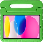 Hoes Geschikt voor iPad 2022 Hoes Bumper Kindvriendelijk Kids Case Kinderhoes - Hoesje Geschikt voor iPad 10 Hoesje Shockproof Cover Hoes - Groen