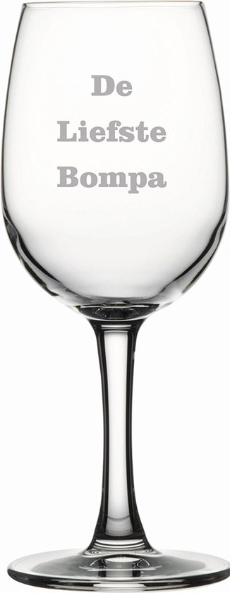 Witte wijnglas gegraveerd - 26cl - De Liefste Bompa