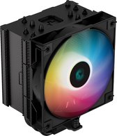 DeepCool AG500 BK ARGB 5x Heat Pipe All Black Single Tower CPU Air Cooler, 1x 120mm Hydro Bearing PWM ARGB High Performance Fan, Intel: LGA1700/1200/1151/1150/1155 AMD: AM5/AM4, Easy Install