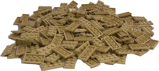 100 Bouwstenen 2x4 plate | Tan | Compatibel met Lego Classic | Keuze uit vele kleuren | SmallBricks