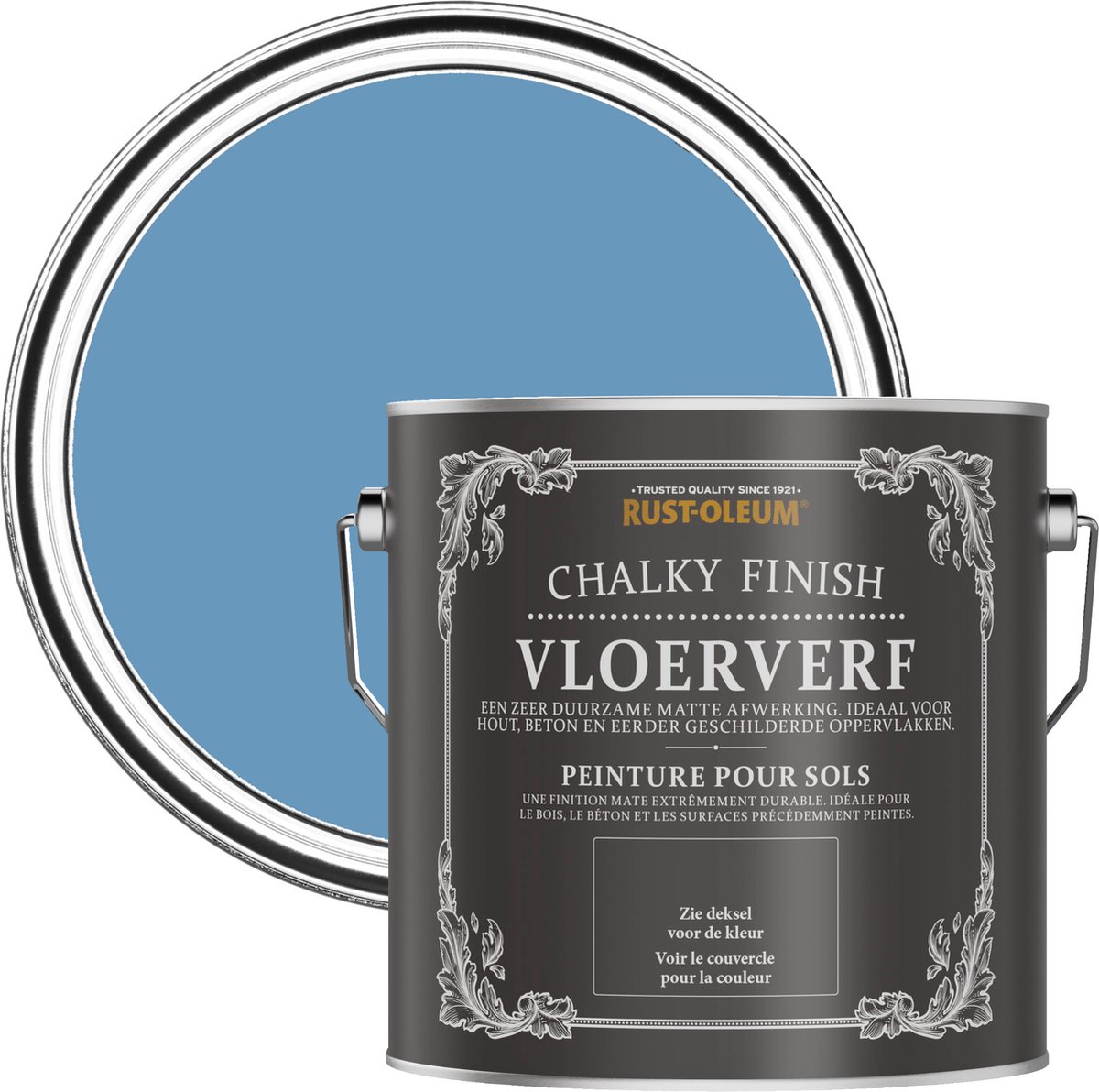Rust-Oleum Blauw Vloerverf - Korenbloemblauw 2,5L