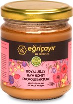 Egricayir - Rauwe Honingmix met Rojal Jelly en Propolis - 240gr - Combinatie van twee krachtige natuurproducten - Boordevol vitaminen B en C, mineralen, eiwitten en antioxidanten - Extra energie, weerstand en vitaminen