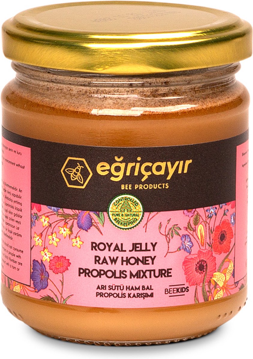 Goedkoopste Egricayir - Rauwe Honingmix met Rojal Jelly en Propolis - 240gr - Combinatie van twee krachtige natuurproducten - Boordevol vitaminen B en C, mineralen, eiwitten en antioxidanten - Extra energie, weerstand en vitaminen