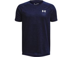 Under Armour UA Tech 2.0 SS-BLU Jongens Sportshirt - Midnight Navy - Wit