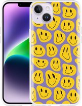 Geschikt voor Apple iPhone 14 Plus Hoesje Smileys - Designed by Cazy