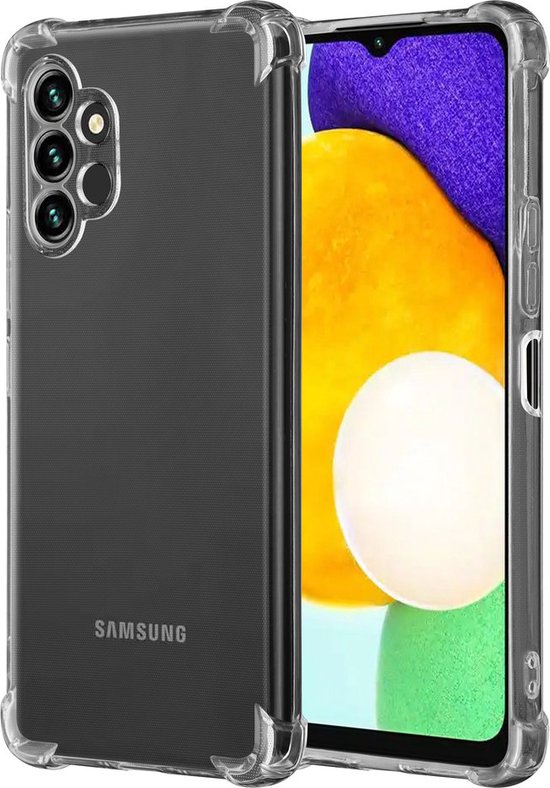 Caoutchouc silicone antichoc - Convient pour Samsung Galaxy A13 4G - Coque arrière aux coins Extra solides - Transparente