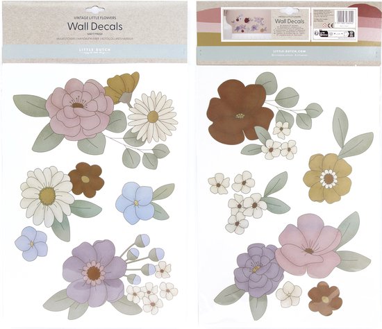 Little Dutch - Stickers muraux de Luxe - Petites Fleurs Vintage - 42x30cm
