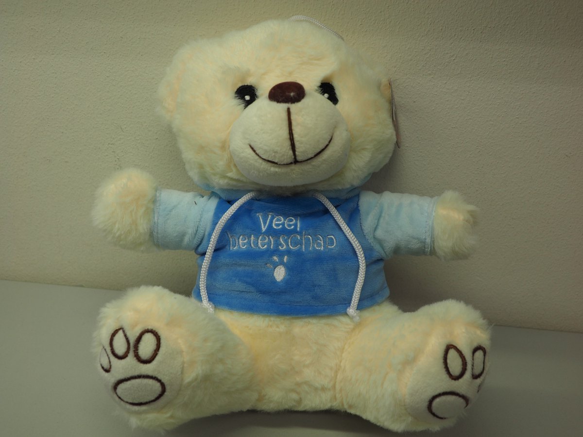 Knuffel beer veel beterschap 25 cm