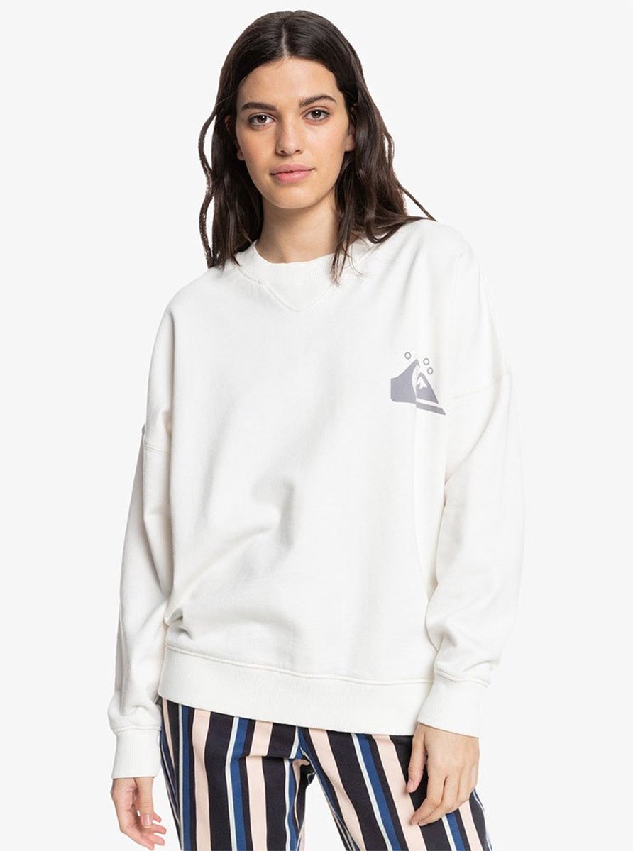 QUIKSILVER Oversized Sweatshirt Vrouwen Lily White - Maat S