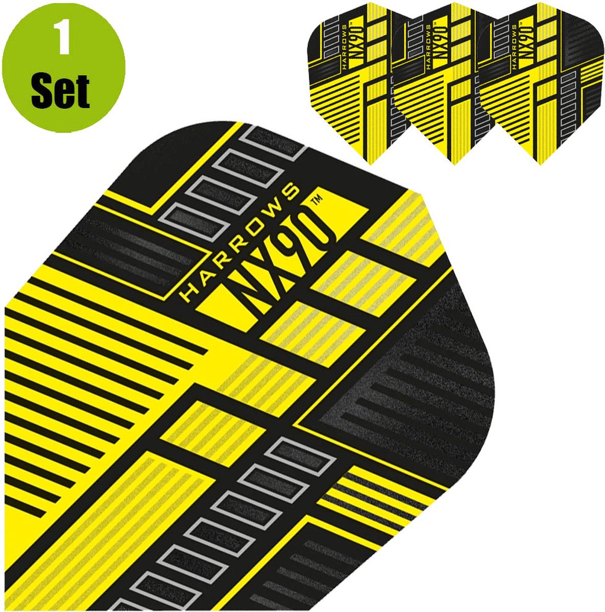 Harrows Prime NX90 Dartflights - Geel
