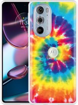 Cazy Hoesje geschikt voor Motorola Edge 30 Pro - Tie Dye