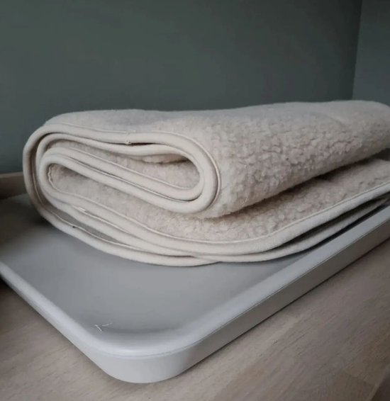 WOLLIES Amsterdam Ledikant Deken - Amandel - Merino Wol - 95 x 135 cm