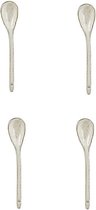 Broste Copenhagen Nordic Sand servies - set van 4 aardewerk theelepels - Teaspoon 16 x 2.7 cm