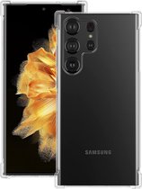 Samsung S23 Ultra Hoesje Shockproof Transparant - Samsung Galaxy S23 Ultra Siliconen Anti Shock Hoesje Case - Doorzichtig