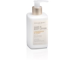 Atelier Rebul Lemongrass & Honey - Hand & Body Lotion (250ml) - Natuurlijk - Frisse & Verkwikkende Geur - Hydraterend - Voor Alle Huidtypes