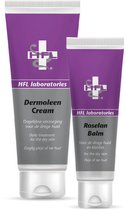 Dermoleen cream - Roselan Balm combipack anti kloven - psoriasis - koortslip - droge huid - eelt - droge voeten - gebarsten hiel - sublieme verzorging