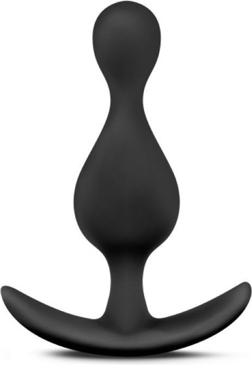 Goedkoopste Anal Adventures Platinum - Wave Anaal Plug - Zwart