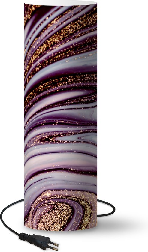 Pied de lampe en marbre rose - Décoration