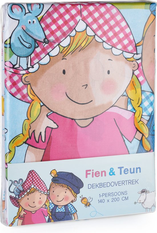 Fien & Teun - Dekbedovertrek - 140x200 van Merkloos — afbeelding 3