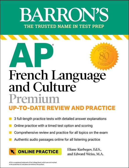 Barron's AP AP French Language and Culture Premium, 20232024 3
