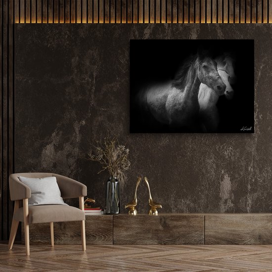 Luxe Canvas Schilderij Free Herd | 90x60 | Woonkamer | Slaapkamer | Kantoor | Muziek | Design | Art | Modern | ** 4CM DIK! 3D EFFECT**