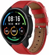 Strap-it Smartwatch bandje leer - geschikt voor Xiaomi Watch S1 (Active/Pro) / Watch 2 Pro / Watch S3 / Mi Watch / Amazfit Balance / Bip 5 - rood