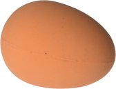 Oeuf factice rebondissant - caoutchouc - marron - 5 cm