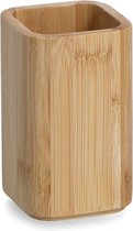Zeller tandenborstelhouder - bamboe hout - 7 x 11 cm