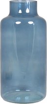 Floran Bloemenvaas - apotheker model - blauw/transparant glas - H30 x D15 cm