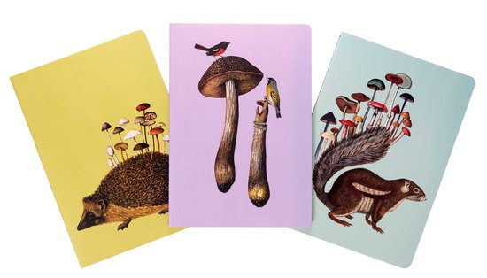Art of Nature: Fungi Sewn Notebook Collection (Set of 3)