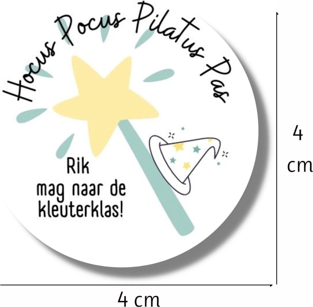 Traktatie Naamstickers Hocus Pocus Toveren Groen - 20 stuks - Afscheid Peuterspeelzaal Kinderdagverblijf Basisschool - Kleuterklas | Sluitsticker - Gepersonaliseerd — afbeelding 6