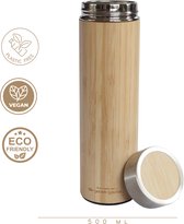 green-goose® Thermos pour Café et Thee | Bambou | Dans une boîte cadeau | 500 ml | Vert