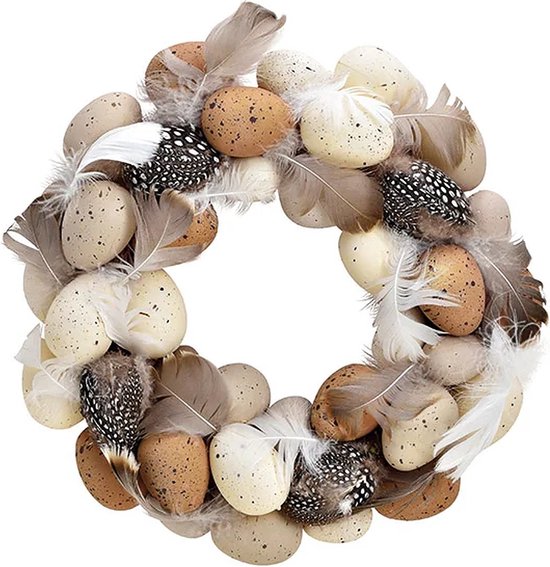 Paaskrans | Schattig konijn houten decoratie - paashaas krans