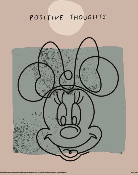 Minnie Mouse Postive Thoughts Art Print 30x40cm | Poster