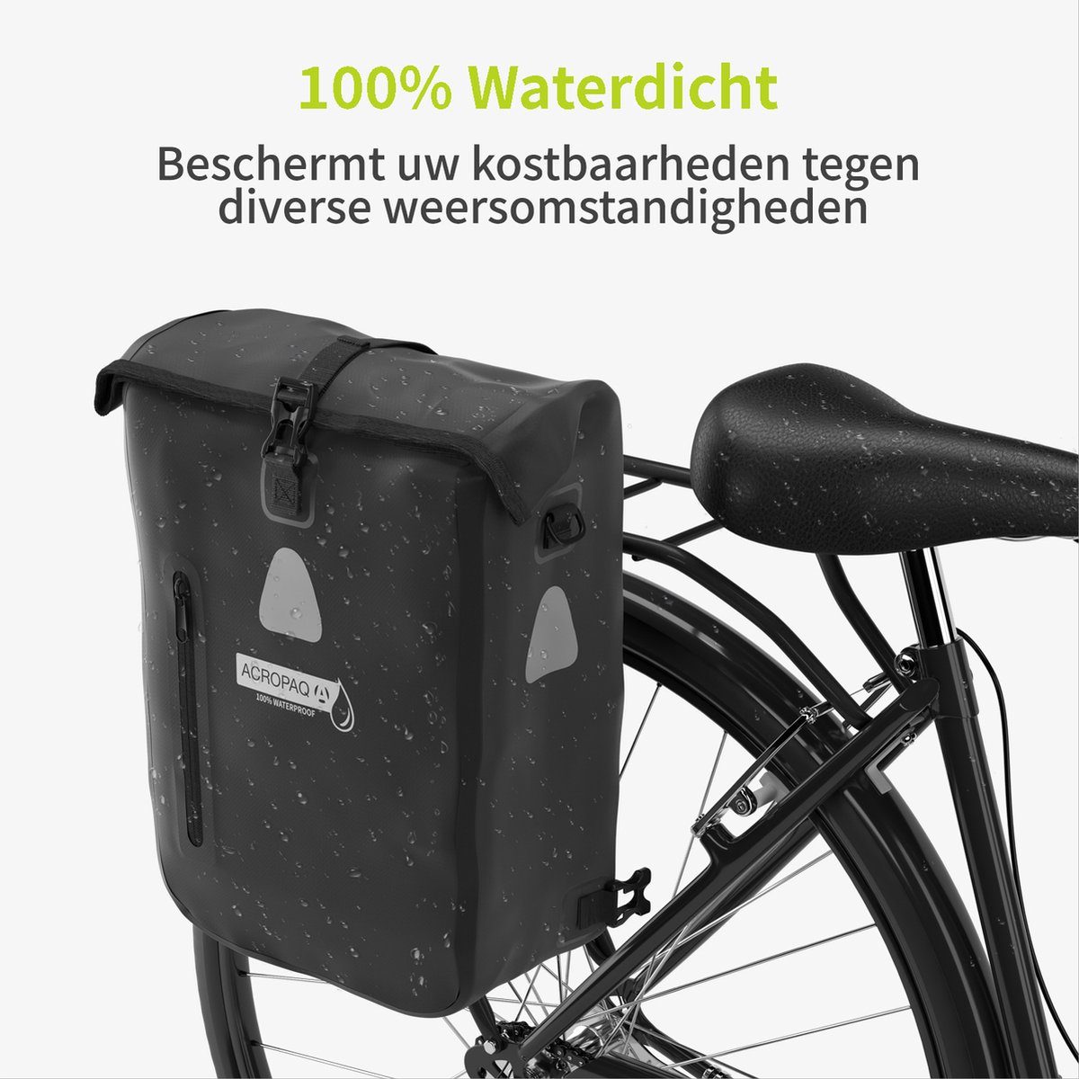 Shkalacar Zijtassen voor motorfietsen, bumpers, volledig waterdicht, 8 l, kan als schoudertas worden gebruikt