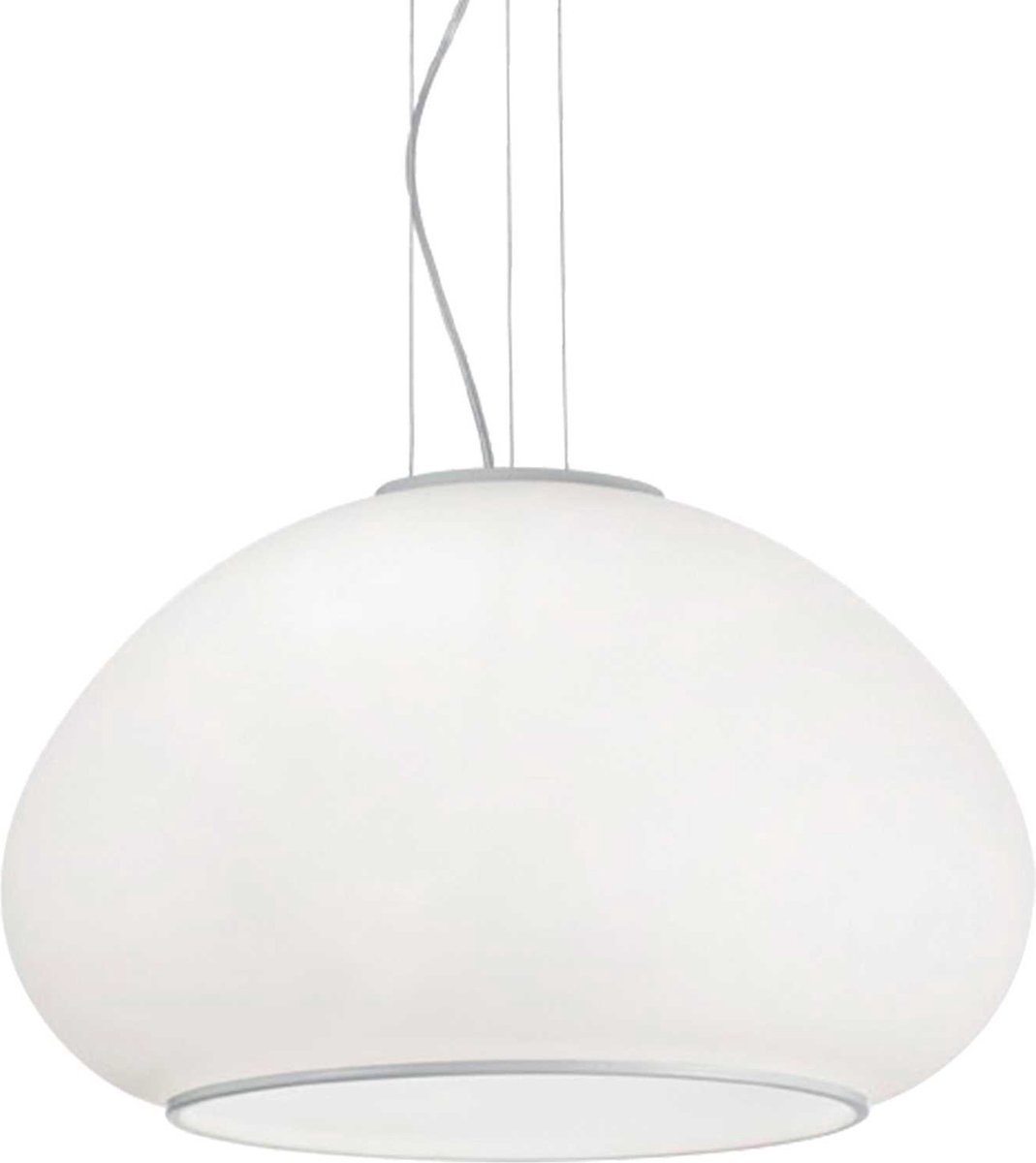 Ideal Your Lux - Hanglamp Modern - Glas - E27 - Voor Binnen - Lamp - Lampen - Woonkamer - Eetkamer - Slaapkamer - Wit