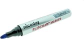 Niceday Flipchart Permanent Marker Blauw Ronde Punt 1-3 mm - 12 stuks